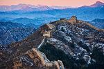 Jinshanling and Simatai sections of the Great Wall of China at sunset, Unesco World Heritage Site, China, East Asia