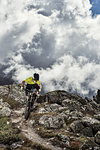 Mountain biking, Saas-Fee, Valais, Switzerland