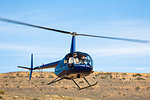 Helicopter flying above rural landscape, Cape Town, Western Cape, South Africa