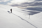 Man skiing