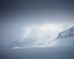 Snow covered mountains in Lapland, Sweden