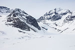 Snow on mountains in Lapland, Sweden