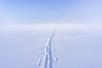 Ski tracks in snow