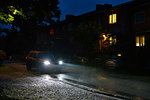 Car on street at rainy night