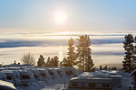 Snow covered parking lot