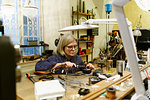 Goldsmith in her workshop