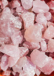 Rough rose quartz crystal rocks