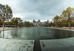 Rijksmuseum seen from Museumplein in Amsterdam