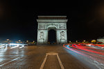 View of Arc de Triomphe at night