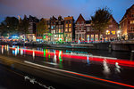 Light trials of boats along the canal