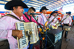 Band of musicians playing at the Tuesday Market in San Miguel de Allende, Guanajuato, Mexico