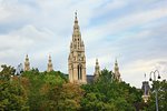 Towers of City Hall in Vienna, Austria