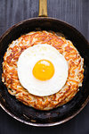 close up of rustic golden swiss rosti potato