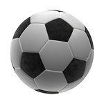 Soccer-ball isolated on white background 3d illustration.