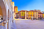 Piazza della Liberta square in Udine landmarks view, Friuli-Venezia Giulia region of Italy