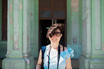 Woman traveller exploring city, Cuba