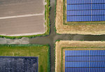 Large solar farms, Andijk, Noord-Holland, Netherlands