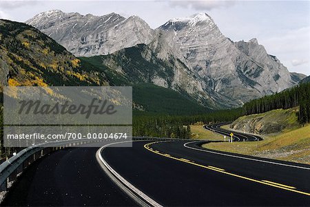 Highway Kananaskis Range Alberta, Kanada