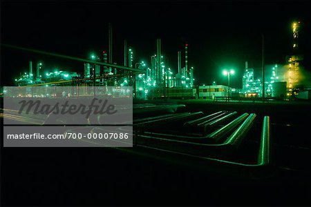 Raffinerie pétrolière en Alberta, Canada