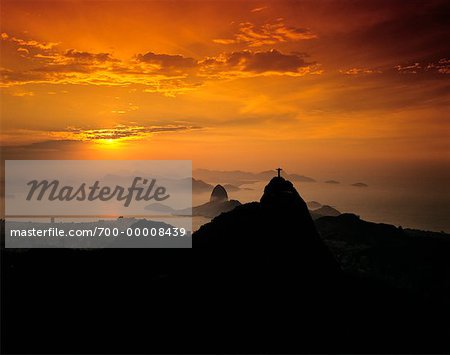 Sugarloaf and Corcovado at Sunset Rio de Janeiro, Brazil