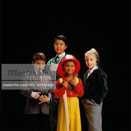 Children in Costumes of Various Occupations
