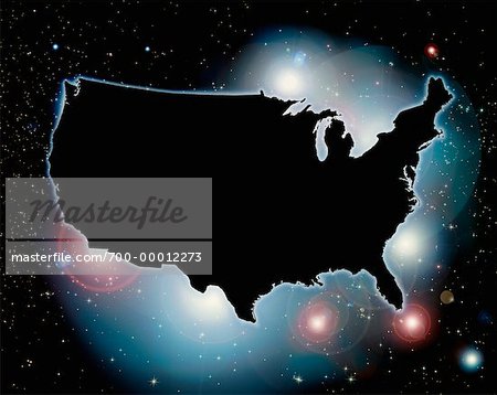 Map and Starbursts USA