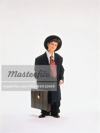 Boy Dressed as Businessman