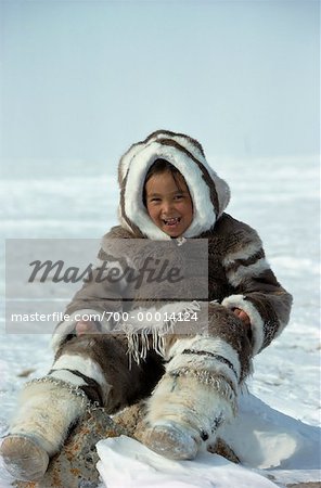 Inuit Child Iqloolik, Nunavut, Canada