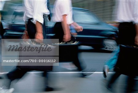 Businessmen Crossing Street