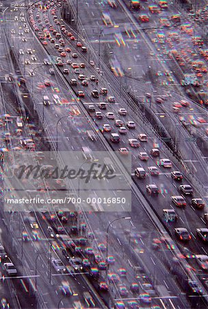 Traffic on Expressway Toronto, Ontario, Canada
