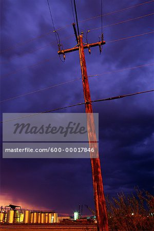 Electrical Pole Near Edmonton, Alberta, Canada