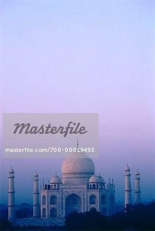 Taj Mahal et brouillard Agra, Inde