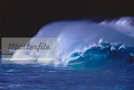 Ocean Waves Oahu, Hawaii, USA
