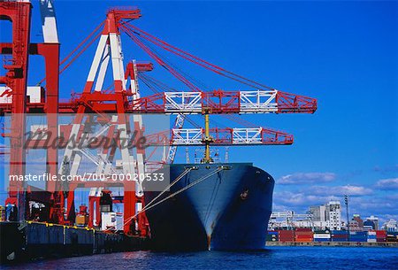 Containerschiffe, Halifax Harbour, Nova Scotia, Kanada