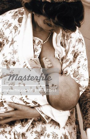 Mother Breast Feeding Child