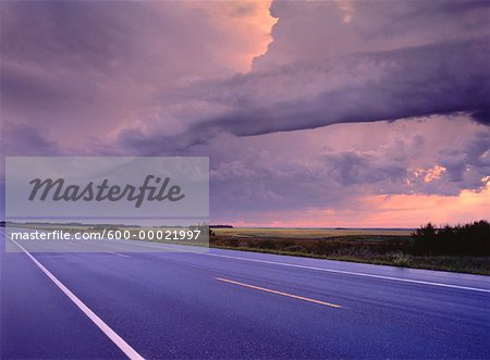 Storm Clouds Highway 16, near Yorkton Saskatchewan, Canada