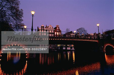 Bridge at Night Amsterdam, The Netherlands