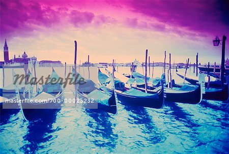 Gondoles Venise, Italie
