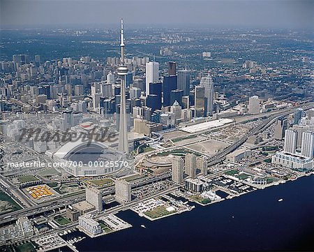 Aerial View of City Toronto, Ontario, Canada