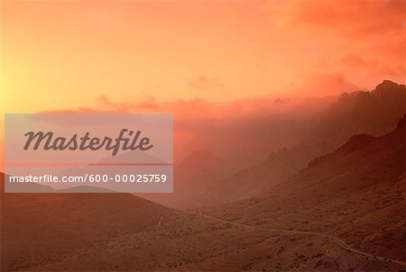 Vallée d'Ammelne au coucher du soleil Maroc