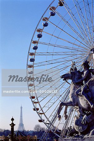 Ferris Wheel and Sculpture Paris, France