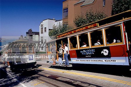 Powell Hyde téléphérique ligne Hyde Street, San Francisco, Californie, USA