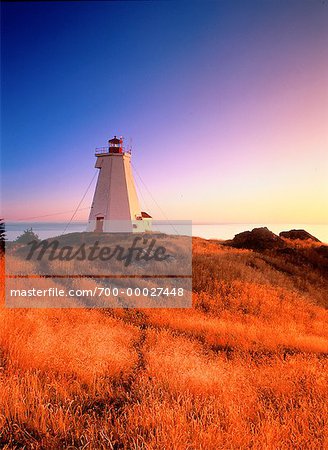 Swallowtail Lighthouse at Sunrise Grand Manan Island, New Brunswick Canada