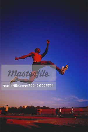 Man Long Jumping