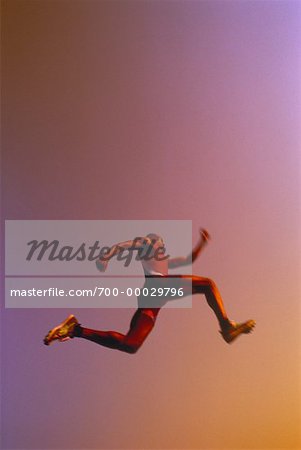 Man Long Jumping