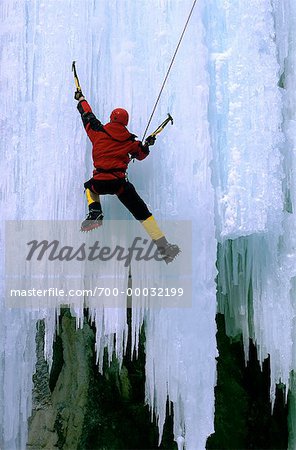 Back View of Ice Climbing