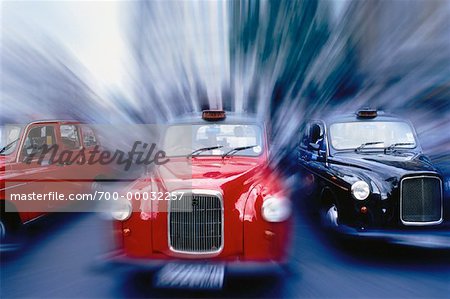 Blurred View of Antique Cars