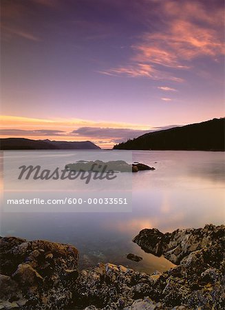 Rose Harbour at Sunset Gwaii Hannas National Park Queen Charlotte Islands British Columbia, Canada