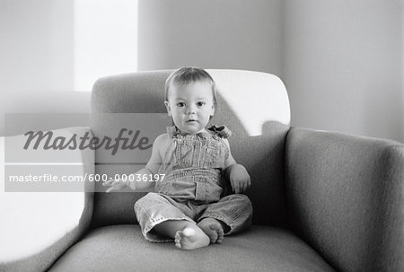 Portrait of Baby Sitting in Chair