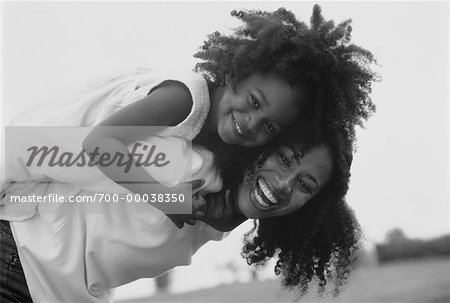 Portrait of Mother and Daughter Outdoors